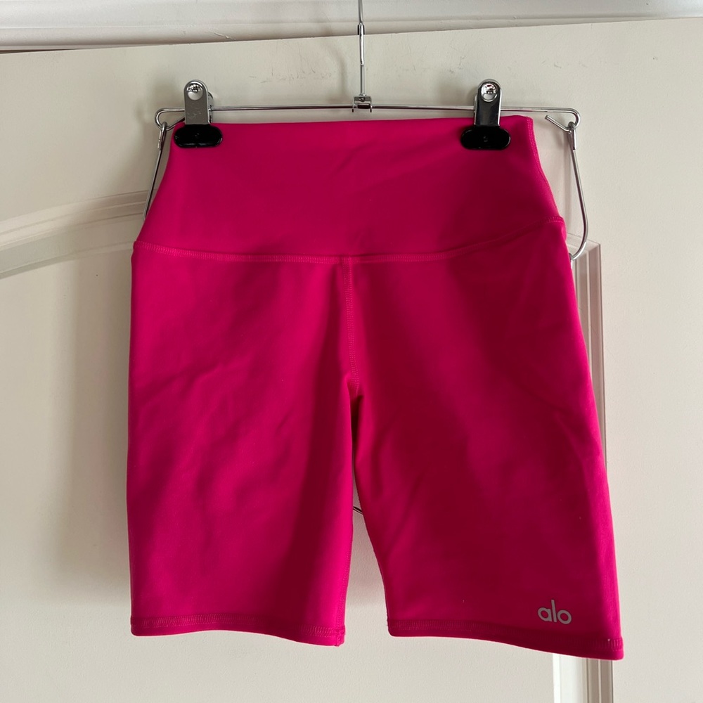 Alo Yoga Hot Pink Biker Shorts